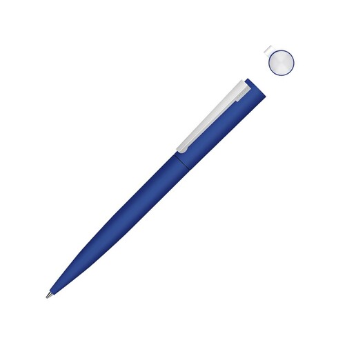 Металлическая шариковая ручка soft touch "Brush gum", синий