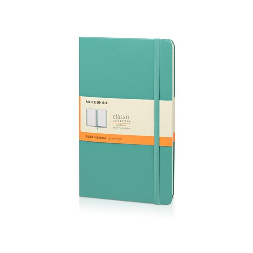 Записная книжка Moleskine Classic (в линейку) в твердой обложке, Large (13х21см), морская волна