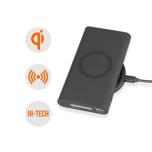 Портативный набор с беспроводным зарядным устройством (power bank) "Force", 8000 mAh