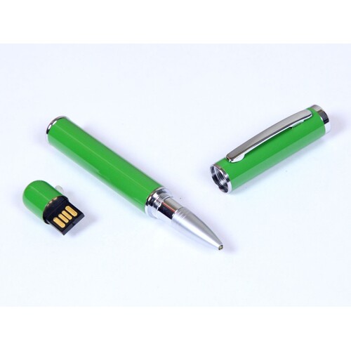USB-флешка на 8 Гб в виде ручки с мини чипом, зеленый