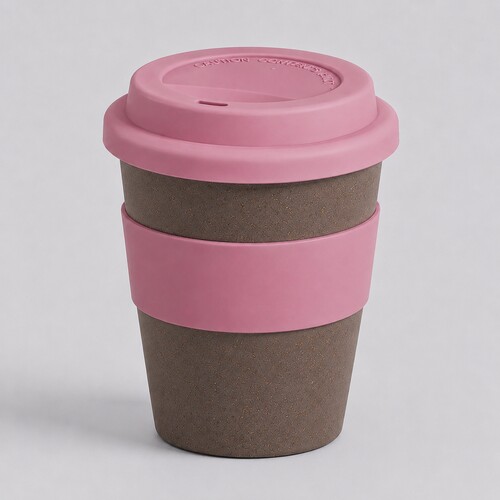 Стакан с силиконовой крышкой "Cafe", dust pink