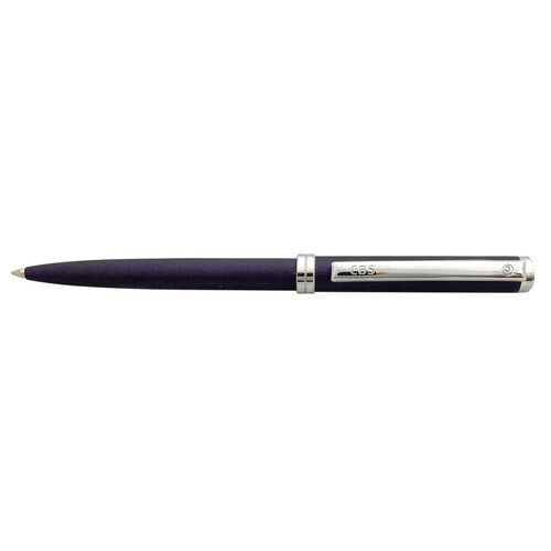 Шариковая авторучка в металлическом корпусе из латуни "DELGADO METALLIC BLUE FINISH" CBS (Синий; Серебристый)