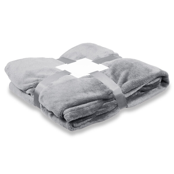 Плед флисовый SUPER SOFT COMFORT TRAVEL, серый