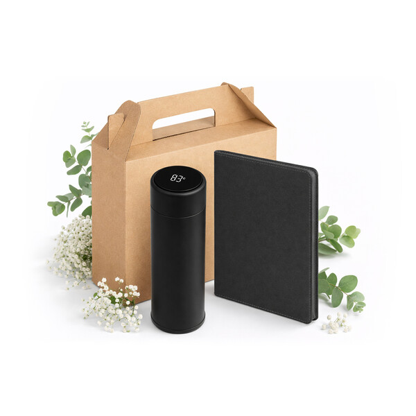 Набор подарочный Solution Everyday Duo (термос, ежедневник), черный