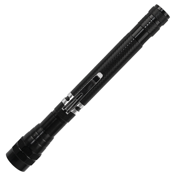 Фонарь телескопический Tools Flashlight, с магнитом, черный