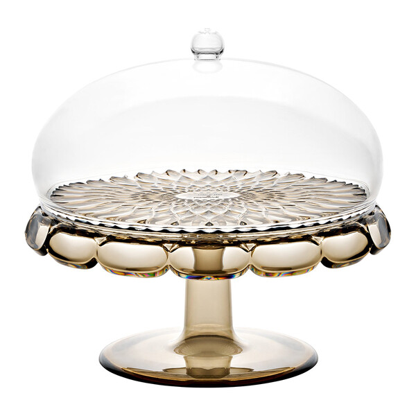 Блюдо для торта с крышкой vanity, D30 см, коричневое