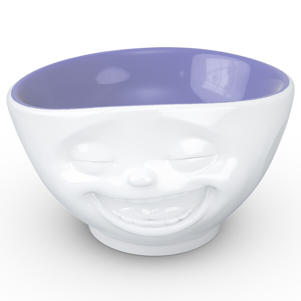 Чаша laughing, 500 мл, белая/лавандовая