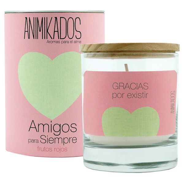 Свеча ароматическая animikados, friends for life, frutos rojos, 40 ч