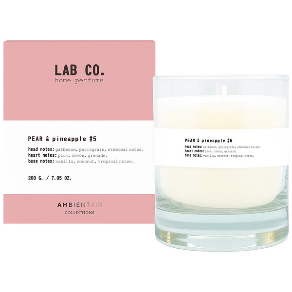 Свеча ароматическая lab co, pear&pineapple, 40 ч