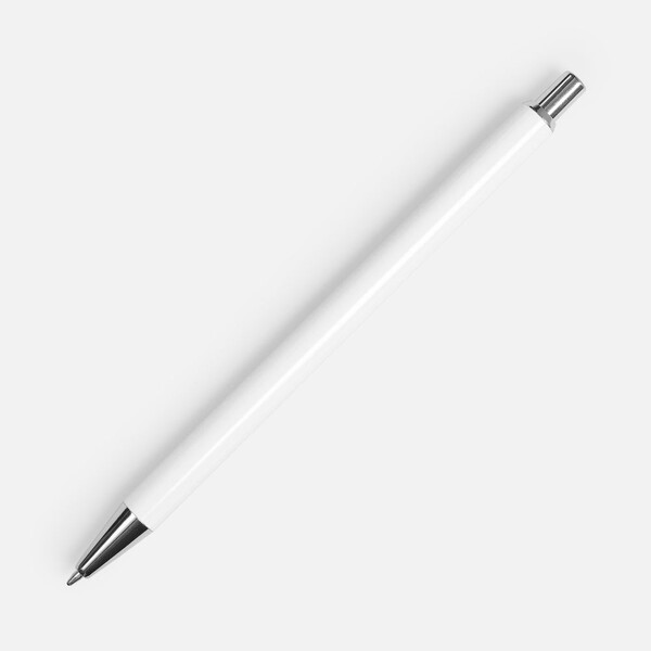 Ручка шариковая Slim Beam, белая