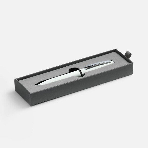 Ручка шариковая Bolt Soft Touch в футляре, белая