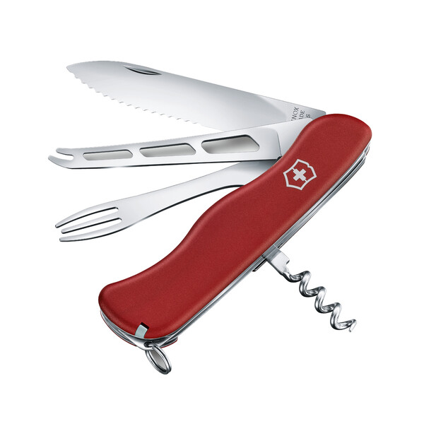 Нож перочинный VICTORINOX Cheese Master, 111 мм, 8 функций, с фиксатором лезвия, красный