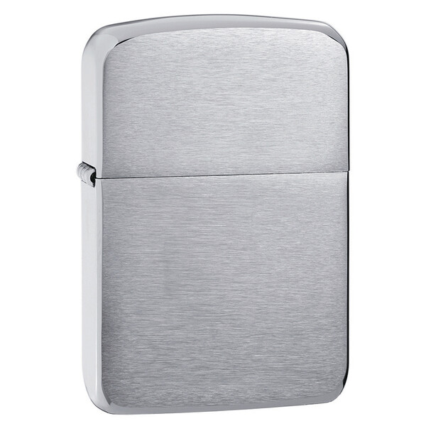 Зажигалка ZIPPO Реплика 1941 года с покрытием матовый хром | 1935 Replica™ Brushed Chrome, латунь/сталь, серебристая, 38x13x56 мм