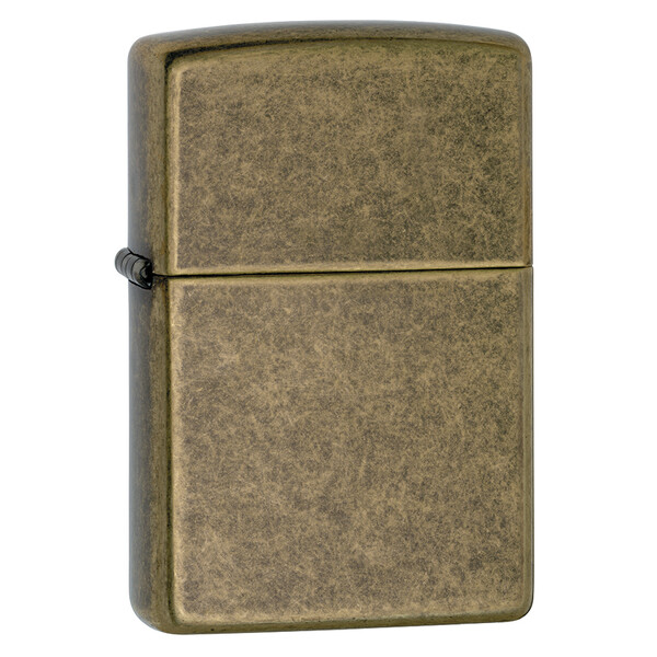 Зажигалка ZIPPO классическая с покрытием античная латунь | Classic Antique Brass, латунь/сталь, матовая, 38x13x57 мм