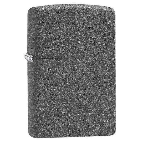 Зажигалка ZIPPO классическая с каменным покрытием | Classic Iron Stone, латунь/сталь, серая, матовая, 38x13x57 мм