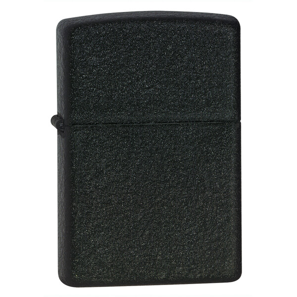 Зажигалка ZIPPO классическая с черным покрытием с кракелюром | Classic Black Crackle™, латунь/сталь, чёрная, матовая, 38x13x57 мм