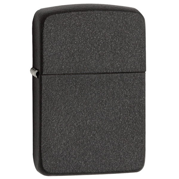 Зажигалка ZIPPO Реплика 1941 года с черным покрытием с кракелюром | 1941 Replica Black Crackle, латунь/сталь, черная, матовая, 38x13x57 мм