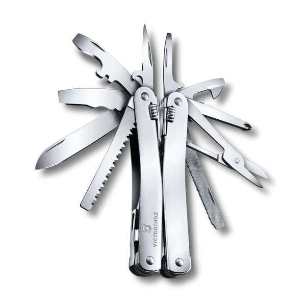 Мультитул VICTORINOX SwissTool Spirit X, 105 мм, 26 функций, в кожаном чехле