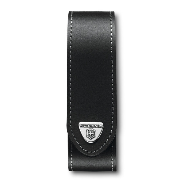 Чехол на ремень VICTORINOX для ножей RangerGrip 130 мм, на липучке, кожаный, 40x40x140 мм, чёрный