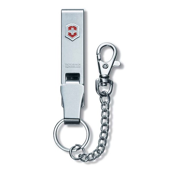 Подвеска на ремень VICTORINOX "Multiclip", с карабином, кольцом для ключей и цепочкой, металлическая