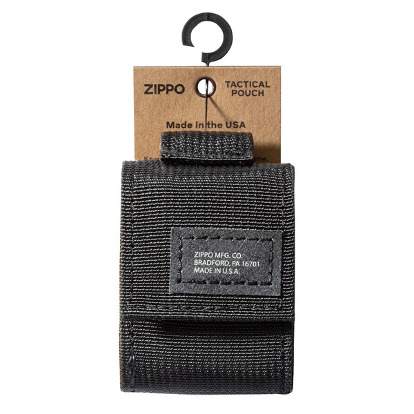 Чехол ZIPPO для широкой зажигалки,нейлон,с нейлоновым фиксатором на ремень, черный