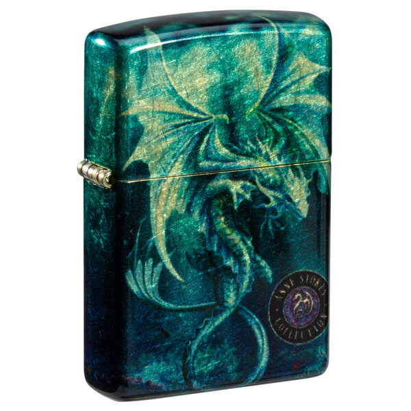 Зажигалка ZIPPO Анна Стоукс с покрытием Искусственно состаренная латунь на 540 | Anne Stokes 540 Tumbled Brass, латунь/сталь, разноцветная, 38x13x57мм