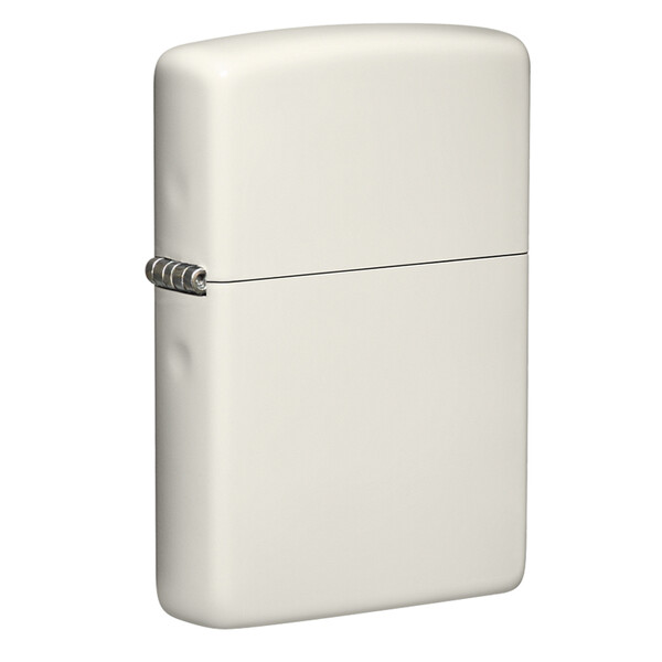 Зажигалка ZIPPO классическая с покрытием, светящимся в темноте зеленым | Classic Glow In The Dark, латунь/сталь, белая, матовая, 38x13x57 мм