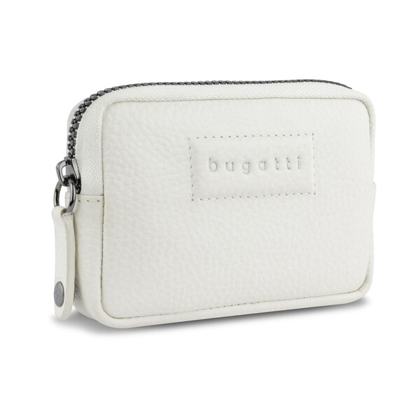 Ключница BUGATTI ЭЛЬЗА | ELSA, с защитой данных RFID, белая, воловья кожа/полиэстер, 11х2х7 см