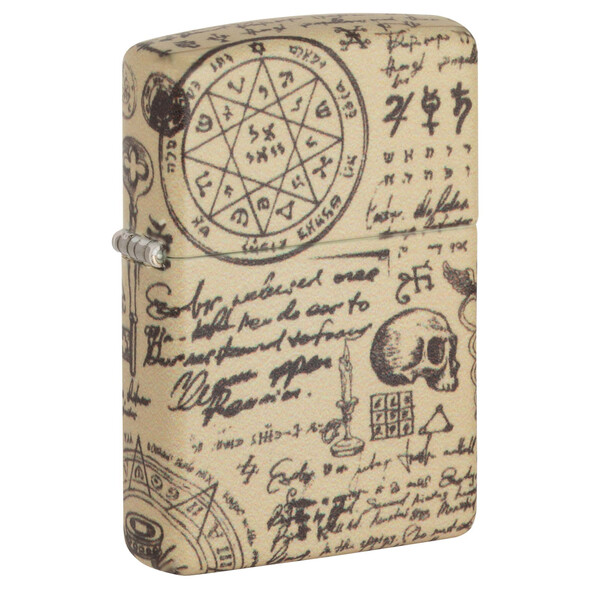 Зажигалка ZIPPO Алхимия с матовым покрытием на 540 | Alchemy Design 540 Matte, латунь/сталь, бежевая, матовая, 38x13x57 мм