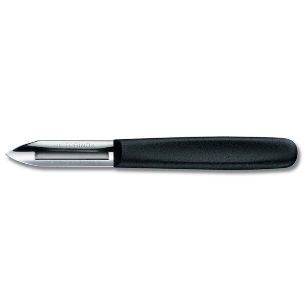 Нож для чистки картофеля VICTORINOX, одностороннее лезвие, чёрный