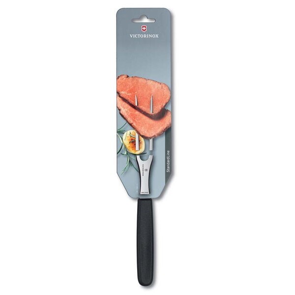 Вилка разделочная VICTORINOX 15 см, чёрная, в картонном блистере