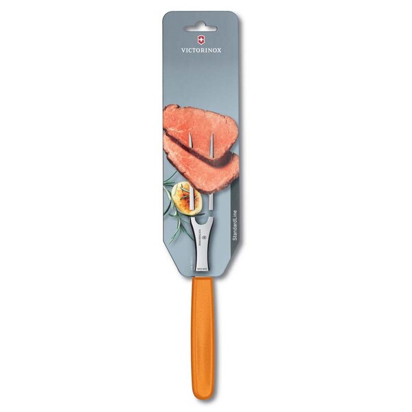 Вилка разделочная VICTORINOX 15 см, оранжевая, в картонном блистере