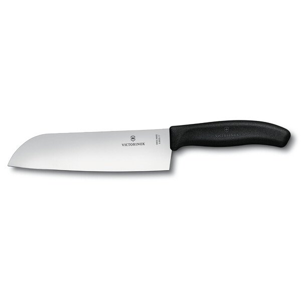 Нож сантоку VICTORINOX SwissClassic, 17 см, чёрный, в картонном блистере