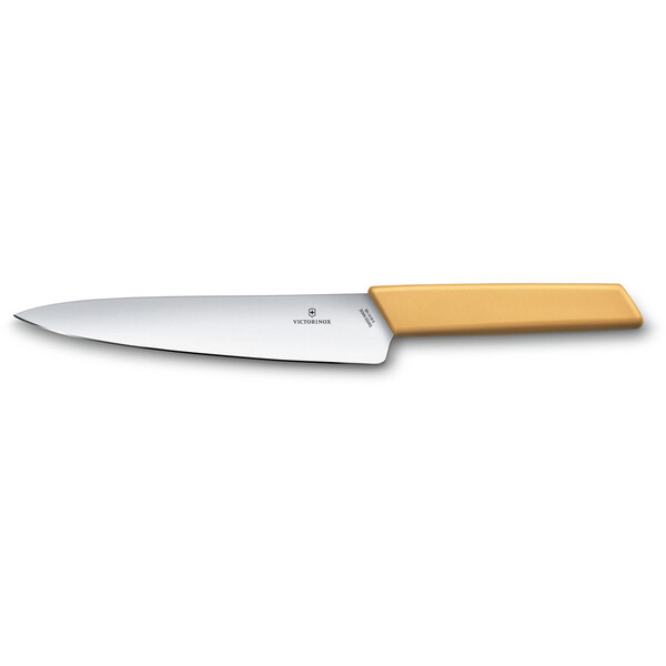 Нож разделочный VICTORINOX Swiss Modern, 19 см, нержавеющая сталь / синтетический материал, медовый