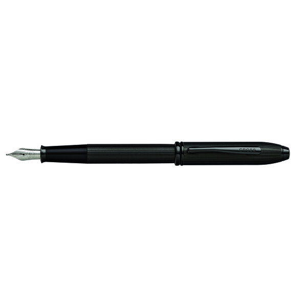 Перьевая ручка CROSS коллекция «ТАУНСЕНД | TOWNSEND» Matte Black PVD, перо M