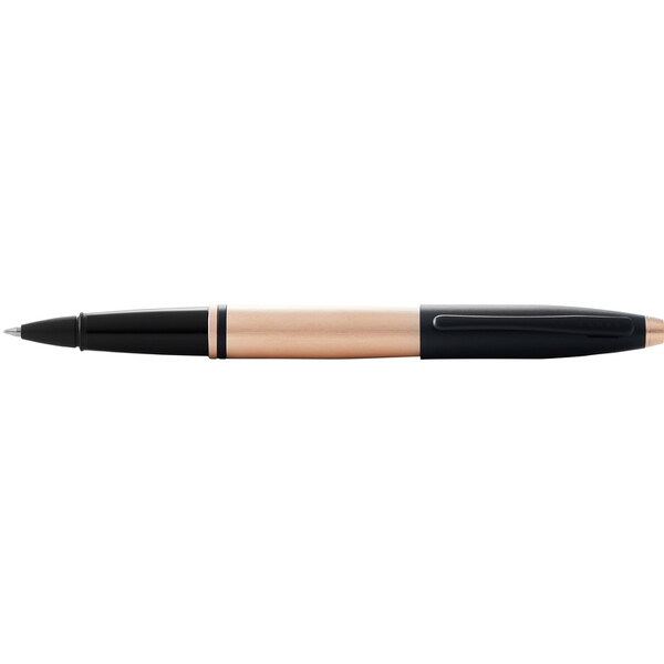 Ручка-роллер CROSS коллекция «КАЛЕ | CALAIS» Brushed Rose Gold Plate and Black Lacquer