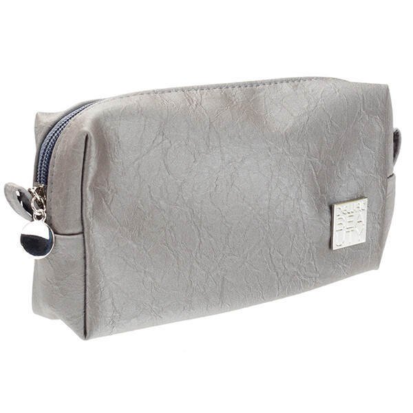 Косметичка Dewal Beauty серия "Прованс", серая, 18.5х5.5х9.5