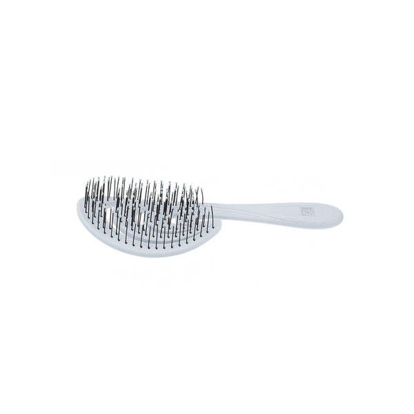 Щетка Dewal Beauty серия "Ocean wave", продувная, с нейлоновым штифтом, форма волна, серая
