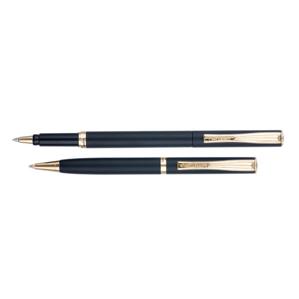 Набор Pierre Cardin коллекция «ПАРА | PEN&PEN»: ручка шариковая+роллер. Цвет - черный. Упаковка Е или E-1