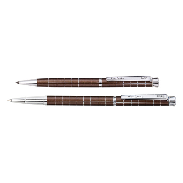 Набор Pierre Cardin коллекция «ПАРА | PEN&PEN» : ручка шариковая + роллер. Цвет - коричневый. Упаковка Е.