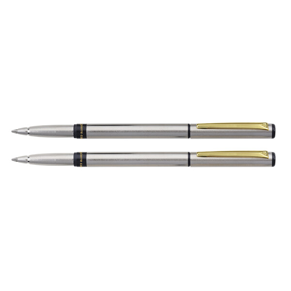 Набор Pierre Cardin коллекция «ПАРА | PEN&PEN» : ручка шариковая + роллер. Цвет - серебристый. Упаковка Е.