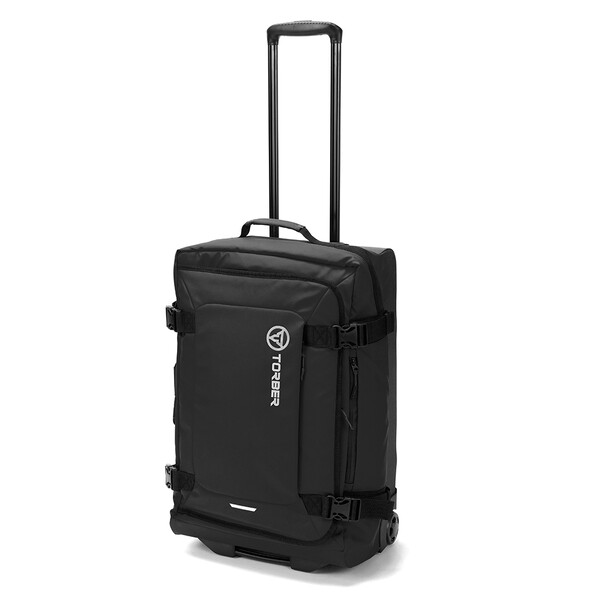 Сумка на колесах TORBER РИТМ, чёрный, полиэстер 900D с PU покрытием, 60 х 38 х 25,5 см, 57 л