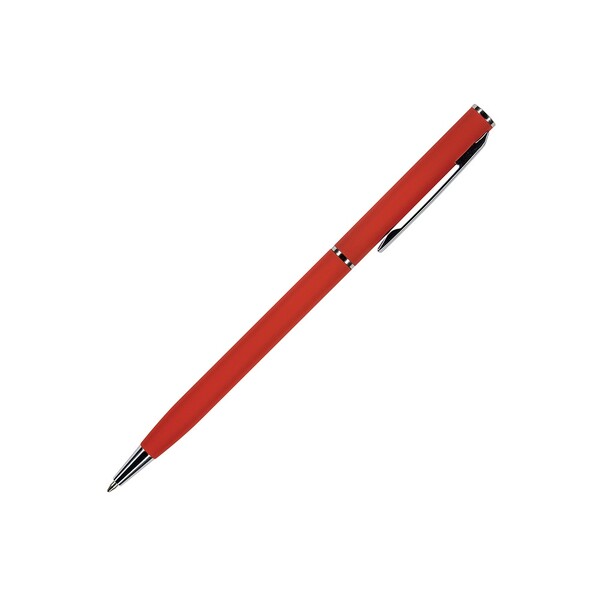 Ручка шариковая автоматическая BrunoVisconti® "PALERMO" цвет корпуса красный, soft-touch, 0.7 мм