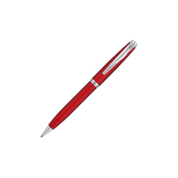 Ручка шариковая Pierre Cardin коллекция «ГАММА КЛАССИКА (GAMME CLASSIC)». Корпус - латунь с матовым покрытием. Отделка и детали дизайна - сталь и хром. Цвет - красный матовый. Упаковка Е.
