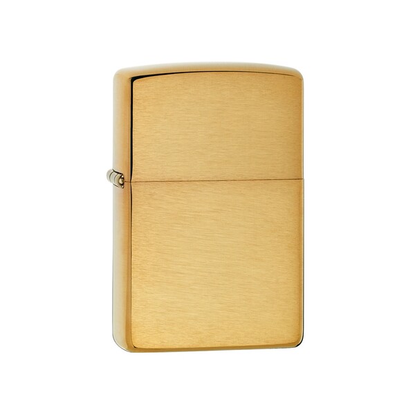 Зажигалка ZIPPO с покрытием Brushed Brass, латунь/сталь, золотистая, матовая, 38x13x57 мм