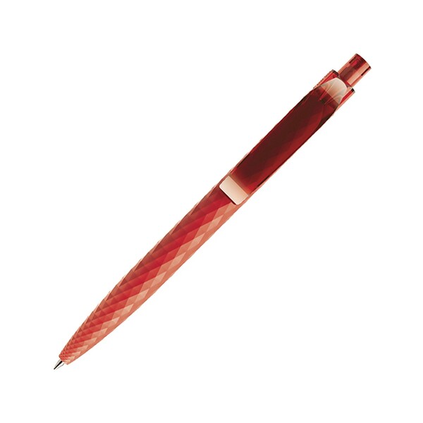 Ручка шариковая QS 01 PRT "софт-тач", красный