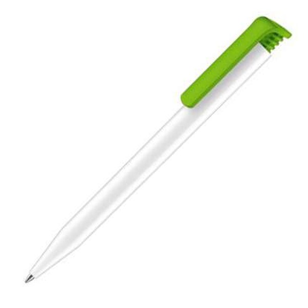 Шариковая ручка Senator "Super Hit Polished Basic" (Белый/Салатовый)