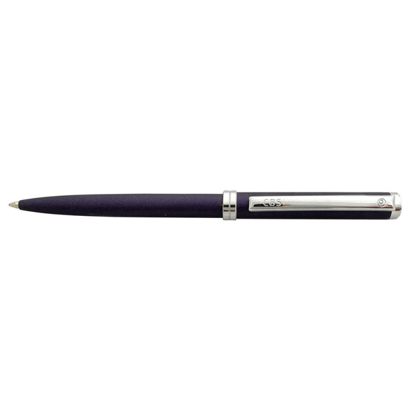Шариковая авторучка в металлическом корпусе из латуни "DELGADO METALLIC BLUE FINISH" CBS (Синий; Серебристый)