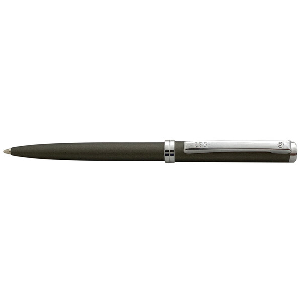 Шариковая авторучка в металлическом корпусе из латуни "DELGADO METALLIC GREY FINISH" CBS (антрацит/серебристый)